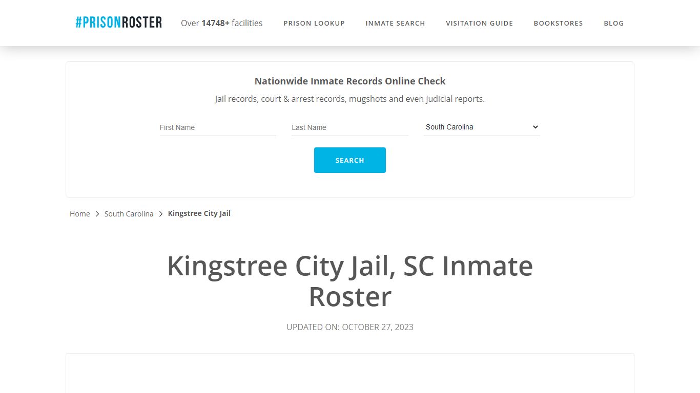 Kingstree City Jail, SC Inmate Roster - Prisonroster